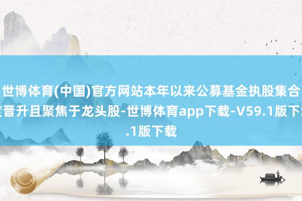 世博体育(中国)官方网站本年以来公募基金执股集合度晋升且聚焦于龙头股-世博体育app下载-V59.1版下载