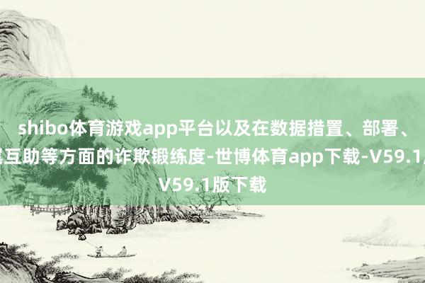 shibo体育游戏app平台以及在数据措置、部署、多结尾互助等方面的诈欺锻练度-世博体育app下载-V59.1版下载